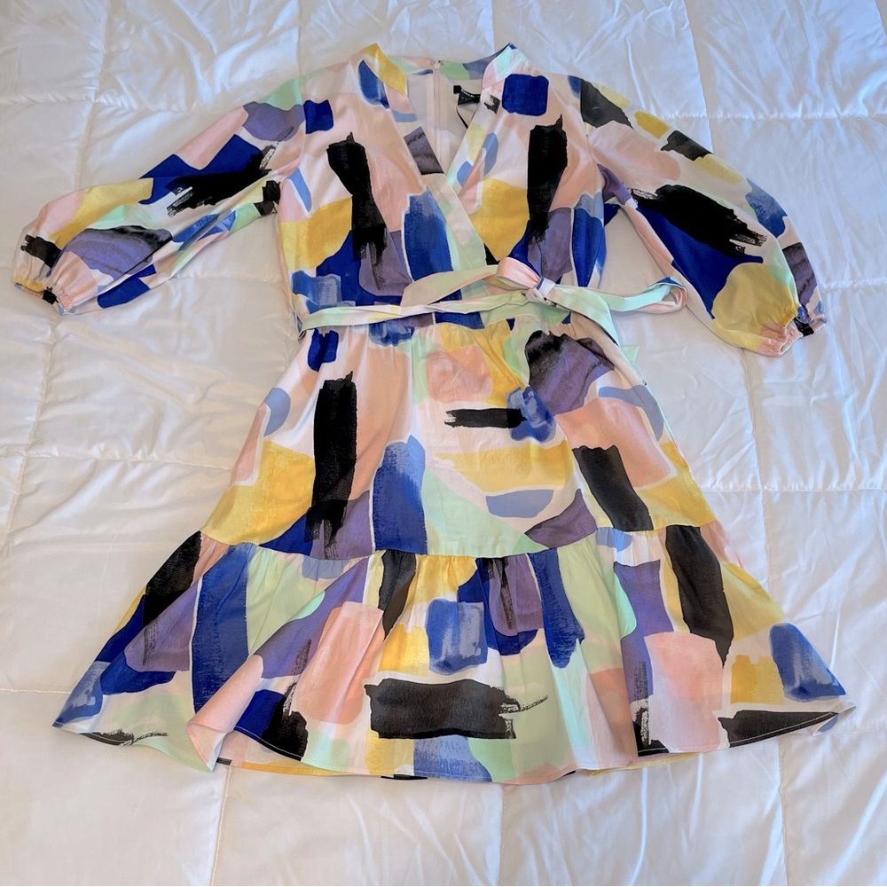 DKNY abstract print dress